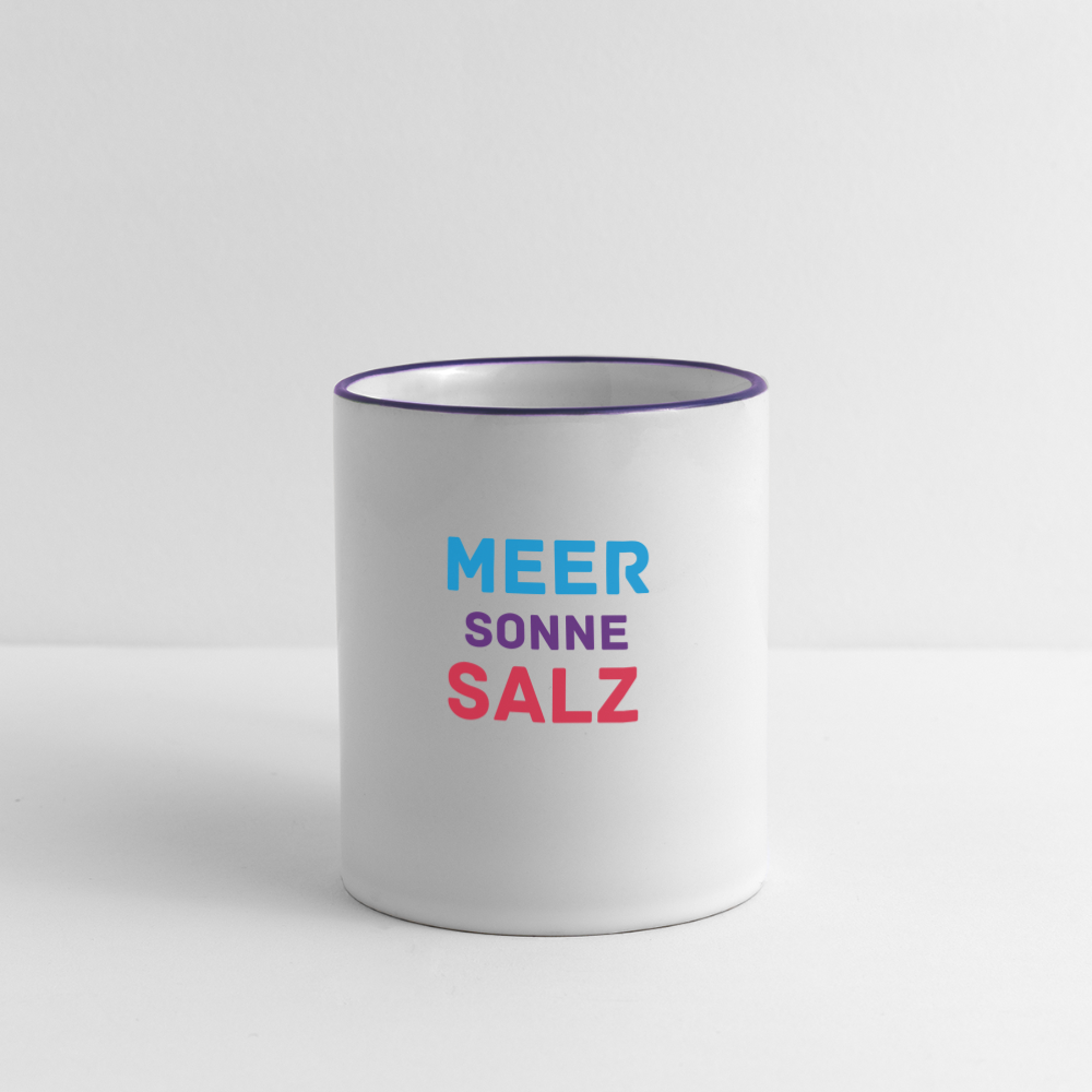 Tasse zweifarbig - Weiß/Kobaltblau