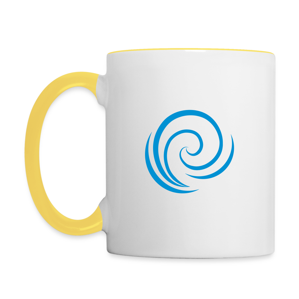 Tasse zweifarbig - Weiß/Gelb