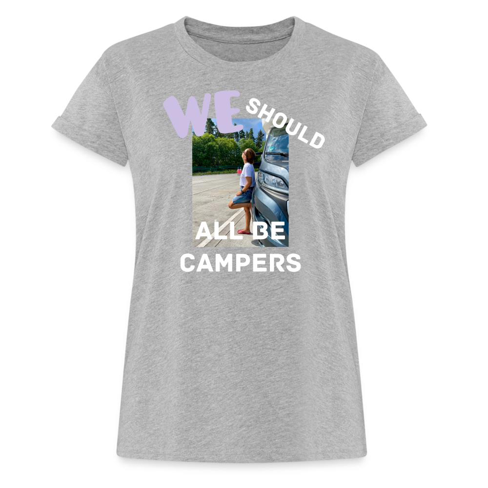 Frauen Oversize T-Shirt - Grau meliert