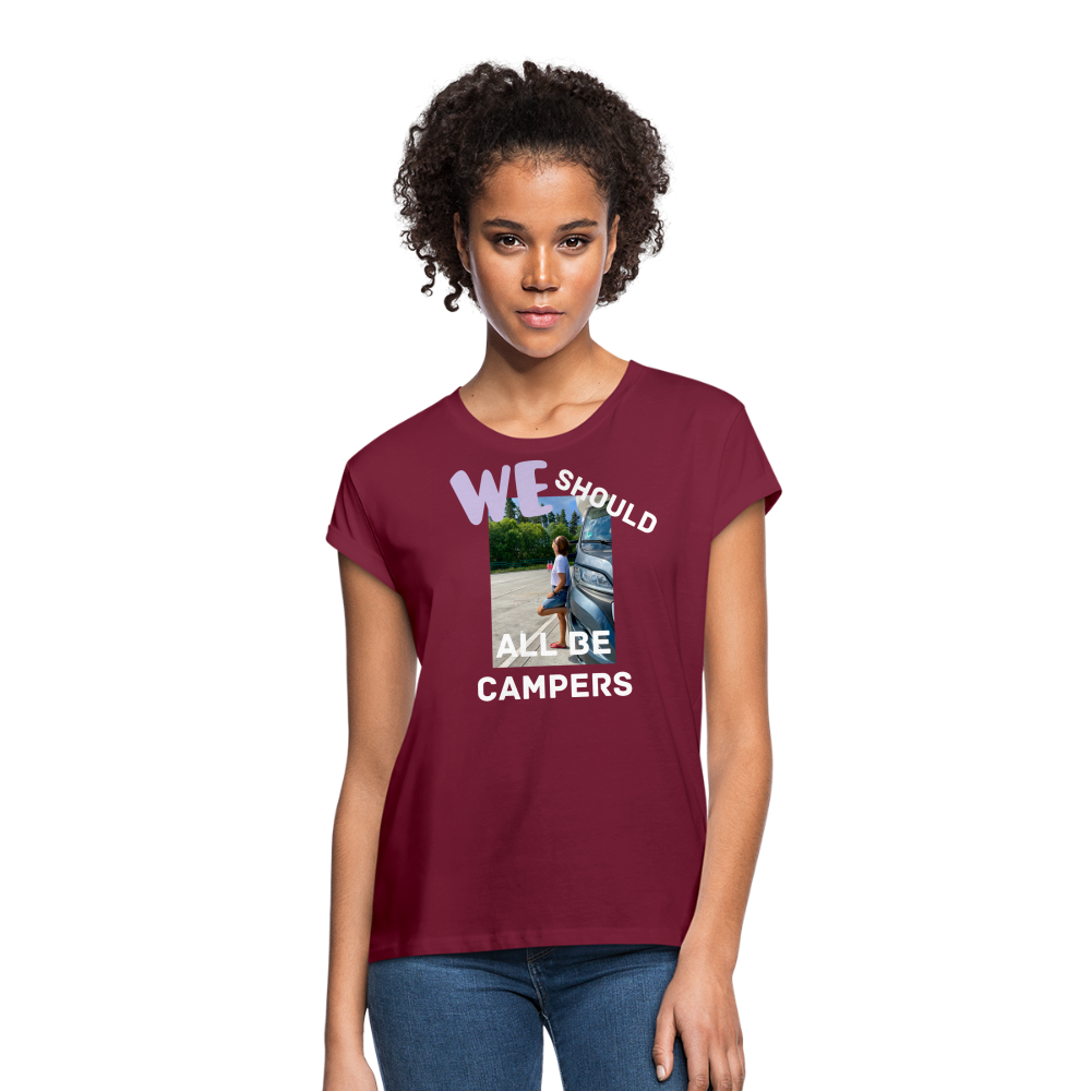 Frauen Oversize T-Shirt - Bordeaux