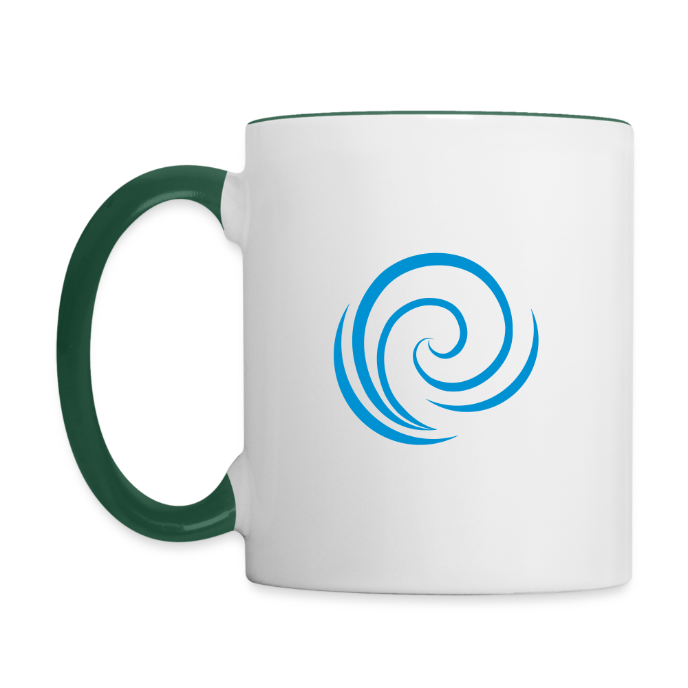 Tasse zweifarbig - Weiß/Dunkelgrün