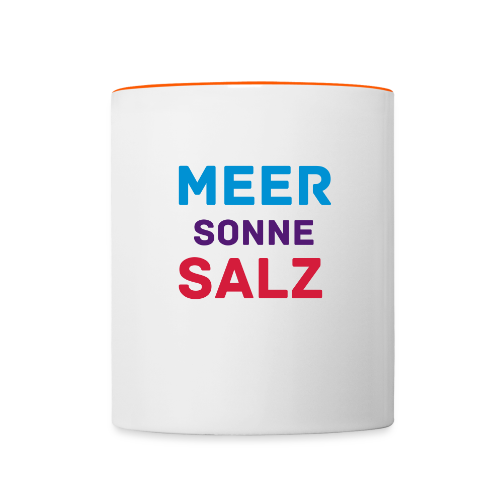 Tasse zweifarbig - Weiß/Orange