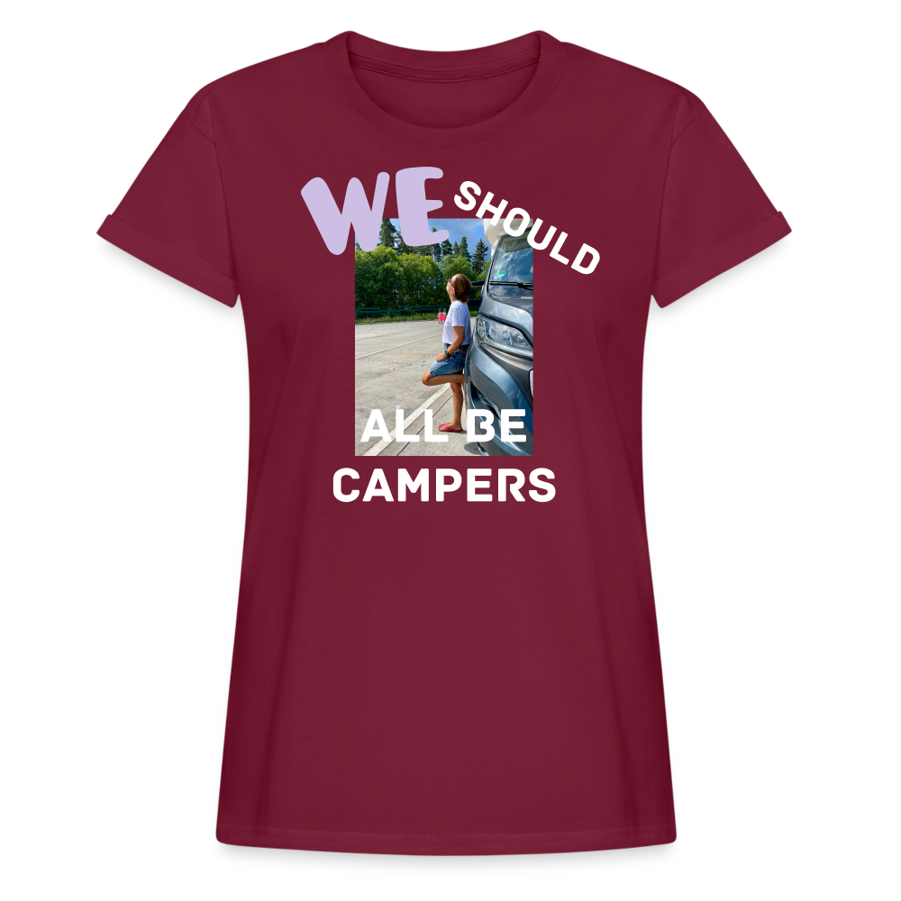 Frauen Oversize T-Shirt - Bordeaux