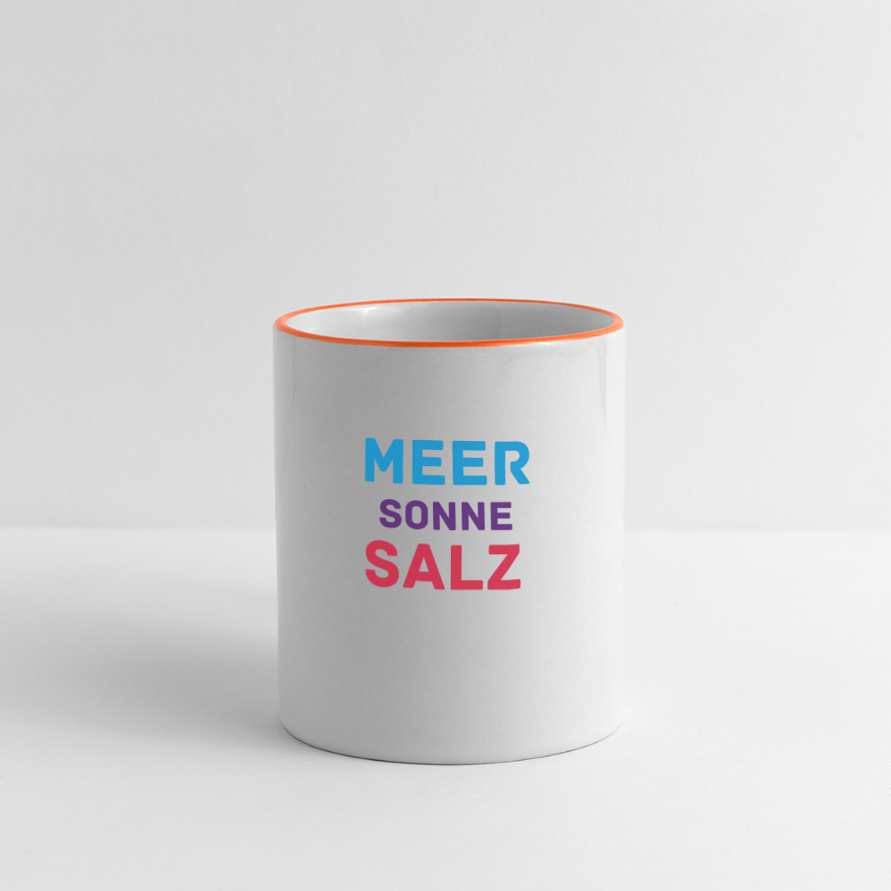 Tasse zweifarbig - Weiß/Orange