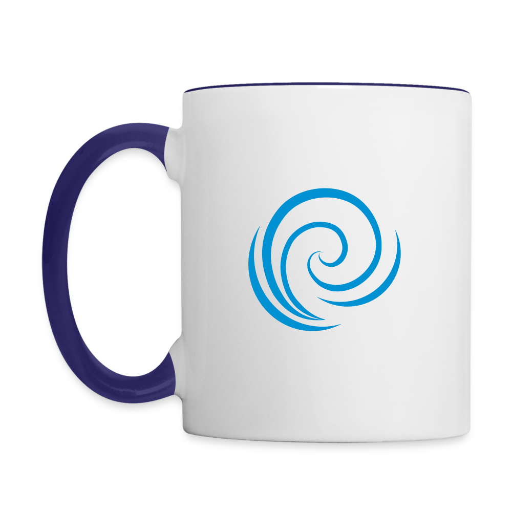Tasse zweifarbig - Weiß/Kobaltblau