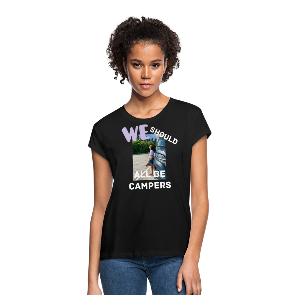 Frauen Oversize T-Shirt - Schwarz
