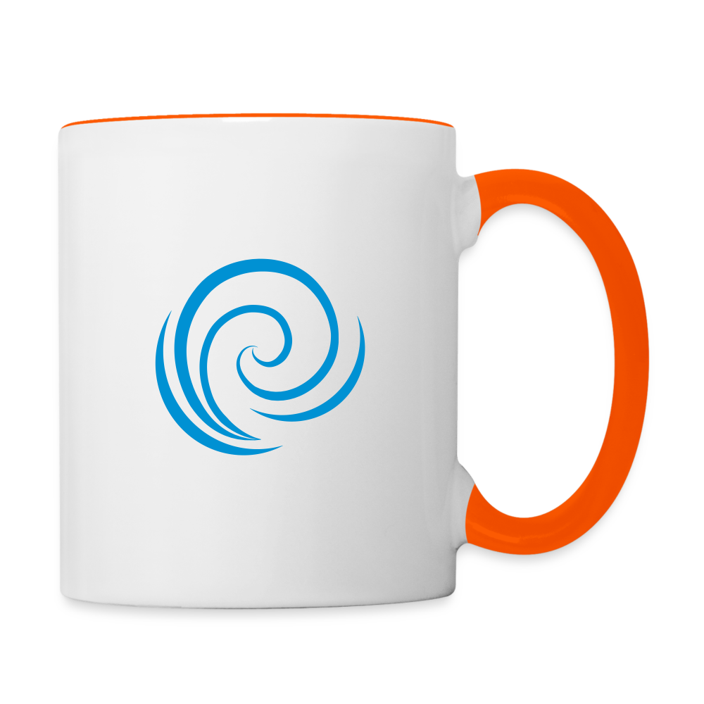 Tasse zweifarbig - Weiß/Orange