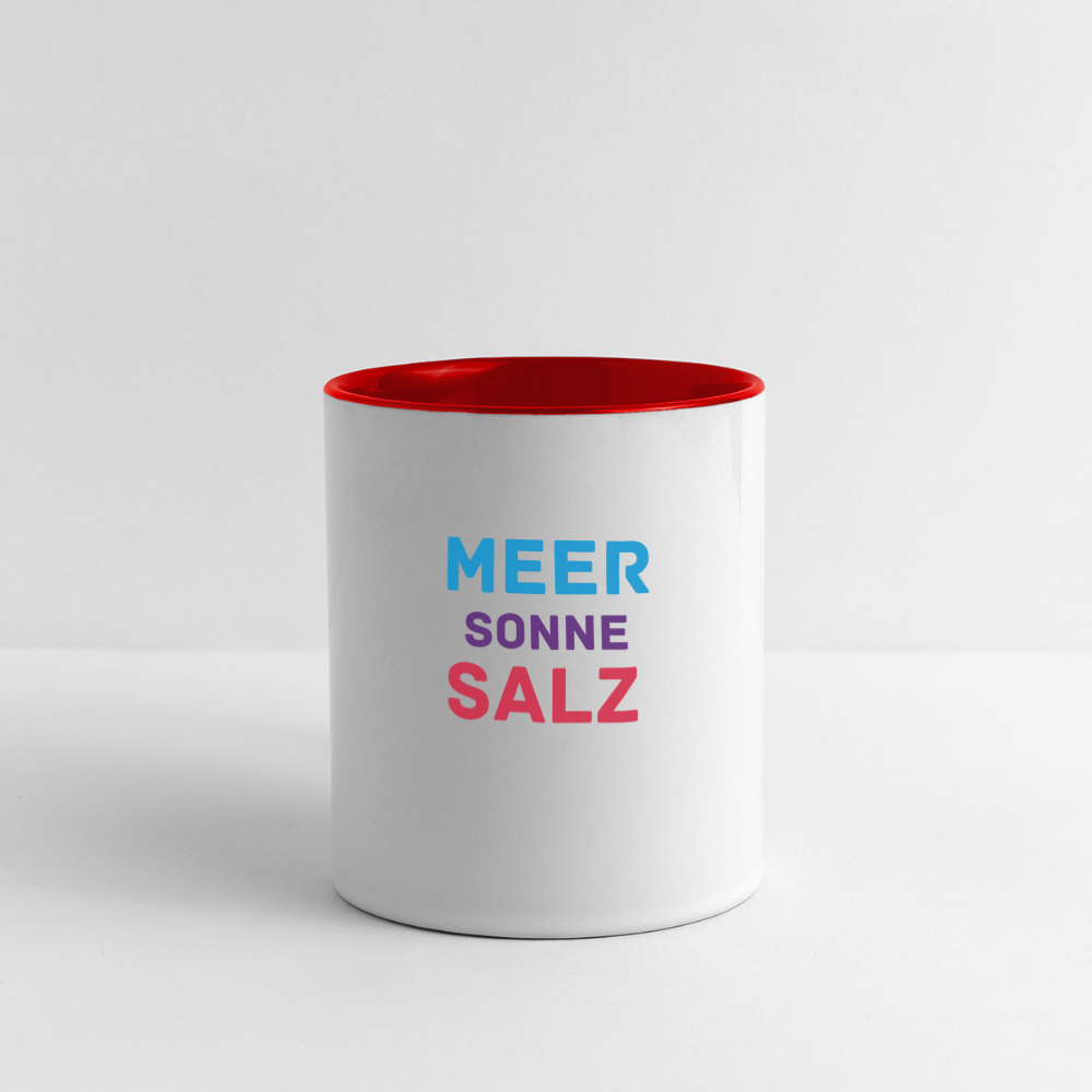 Tasse zweifarbig - Weiß/Rot