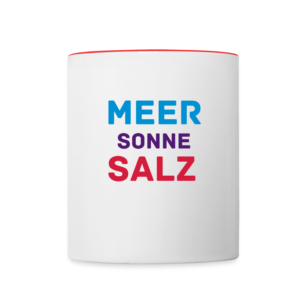 Tasse zweifarbig - Weiß/Rot