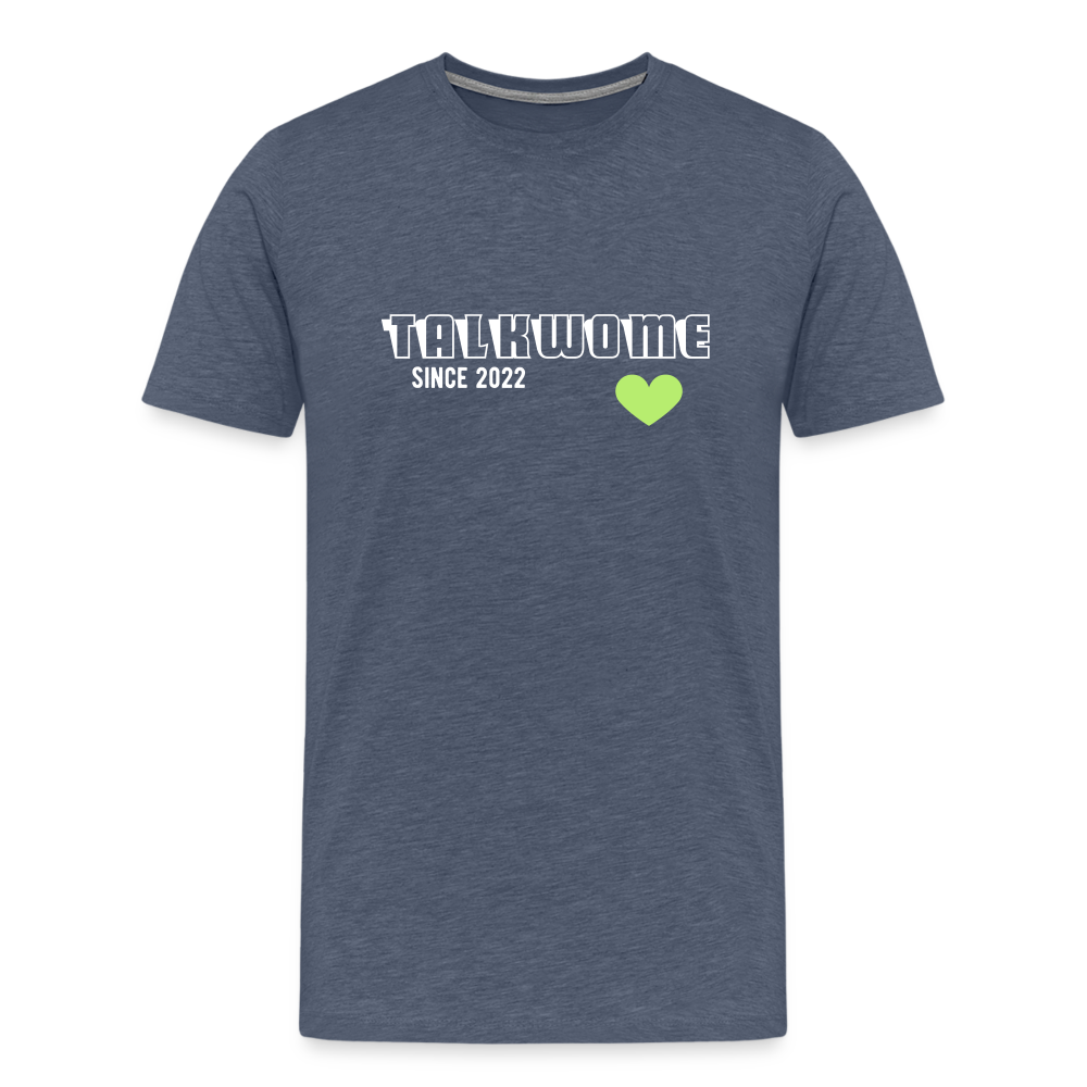 Männer Premium T-Shirt - Blau meliert