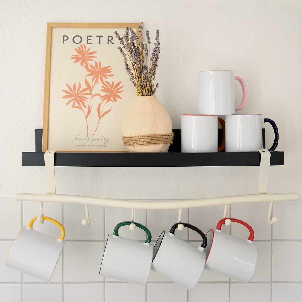 Tasse zweifarbig - Weiß/Orange