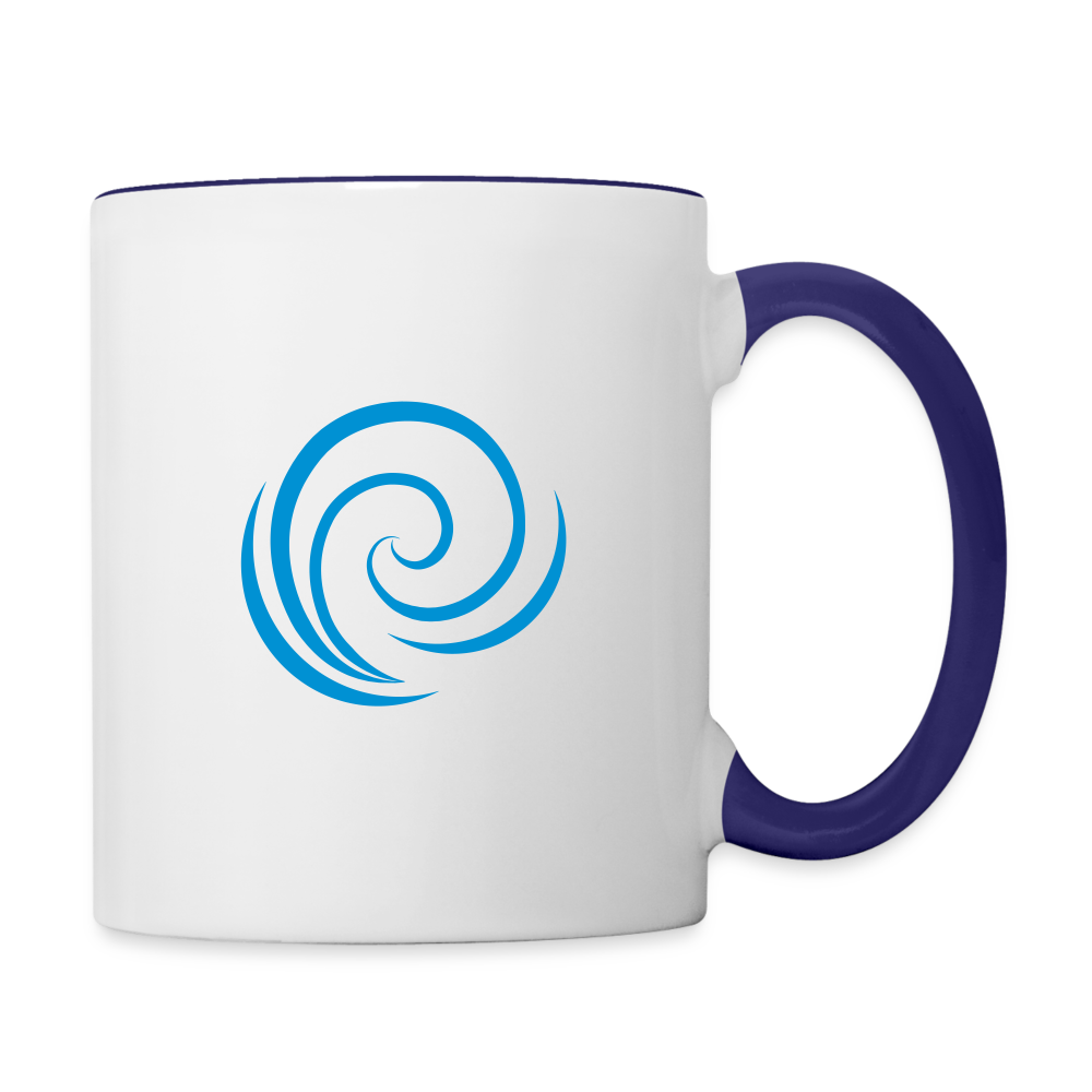 Tasse zweifarbig - Weiß/Kobaltblau