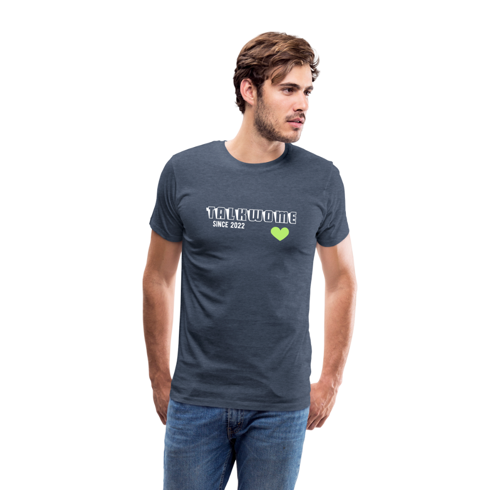 Männer Premium T-Shirt - Blau meliert