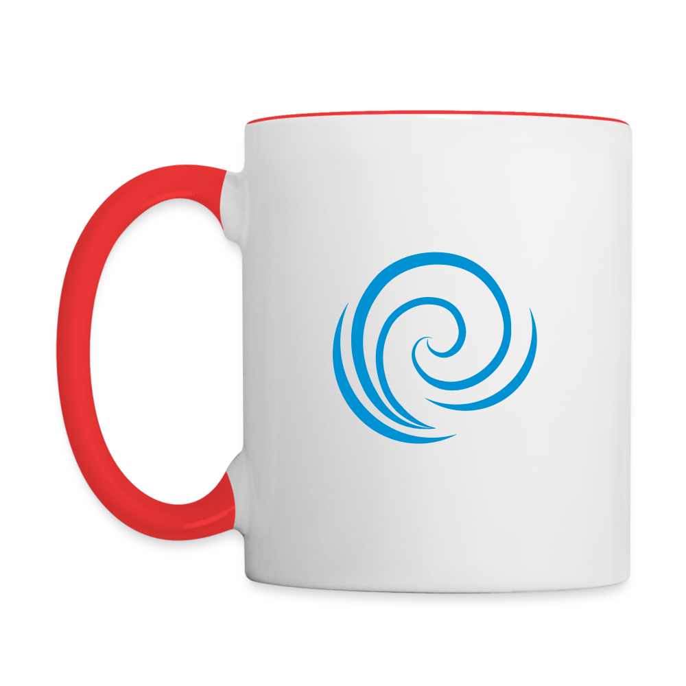 Tasse zweifarbig - Weiß/Rot