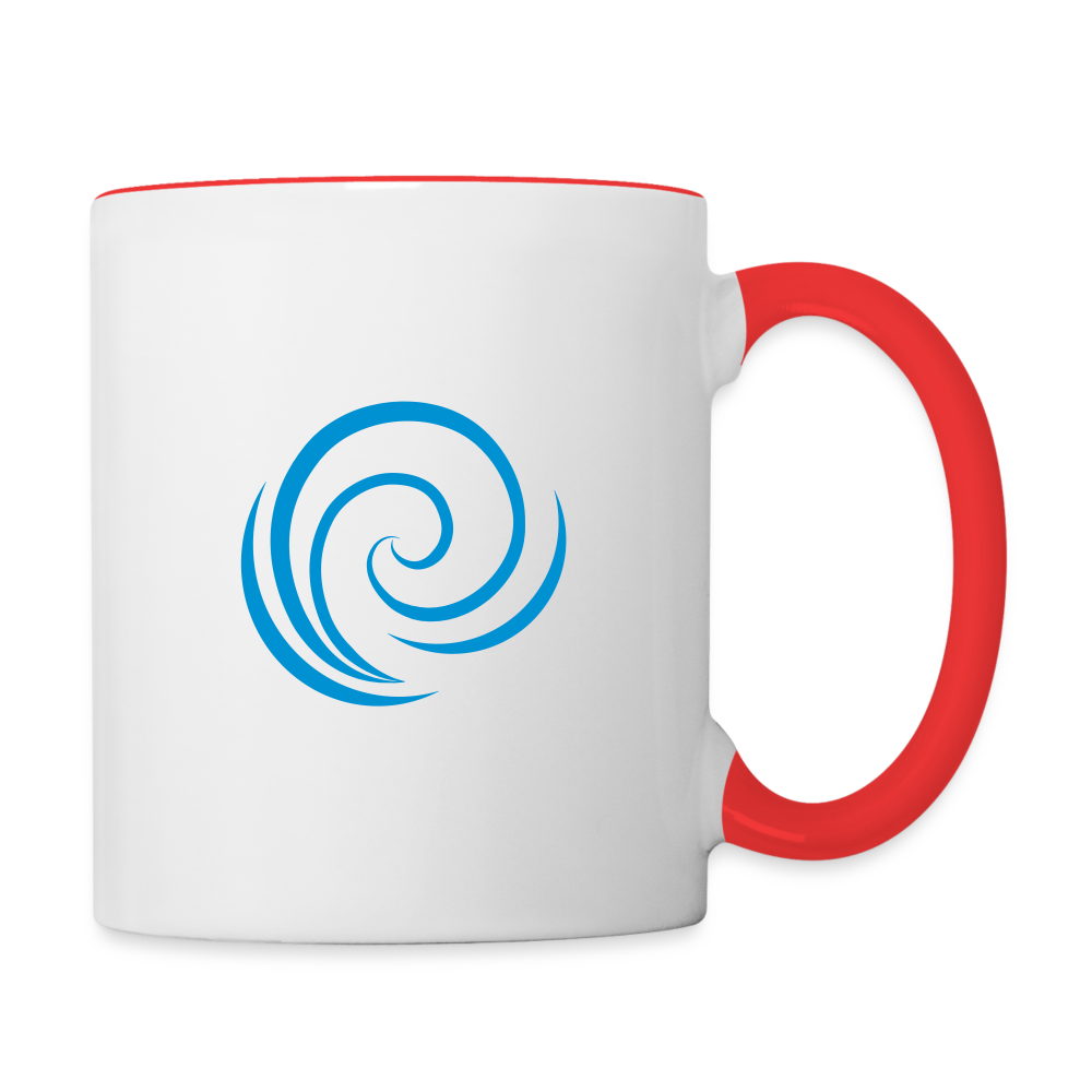 Tasse zweifarbig - Weiß/Rot