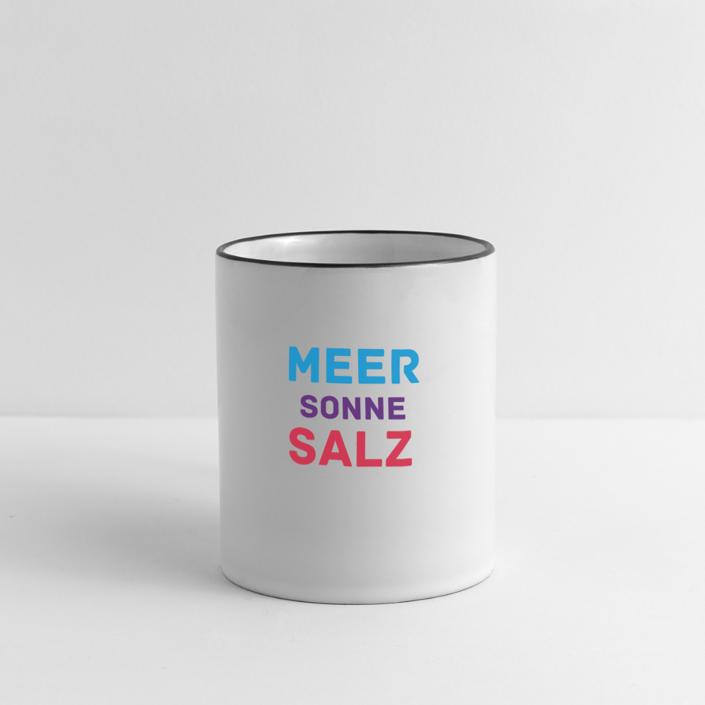 Tasse zweifarbig - Weiß/Schwarz