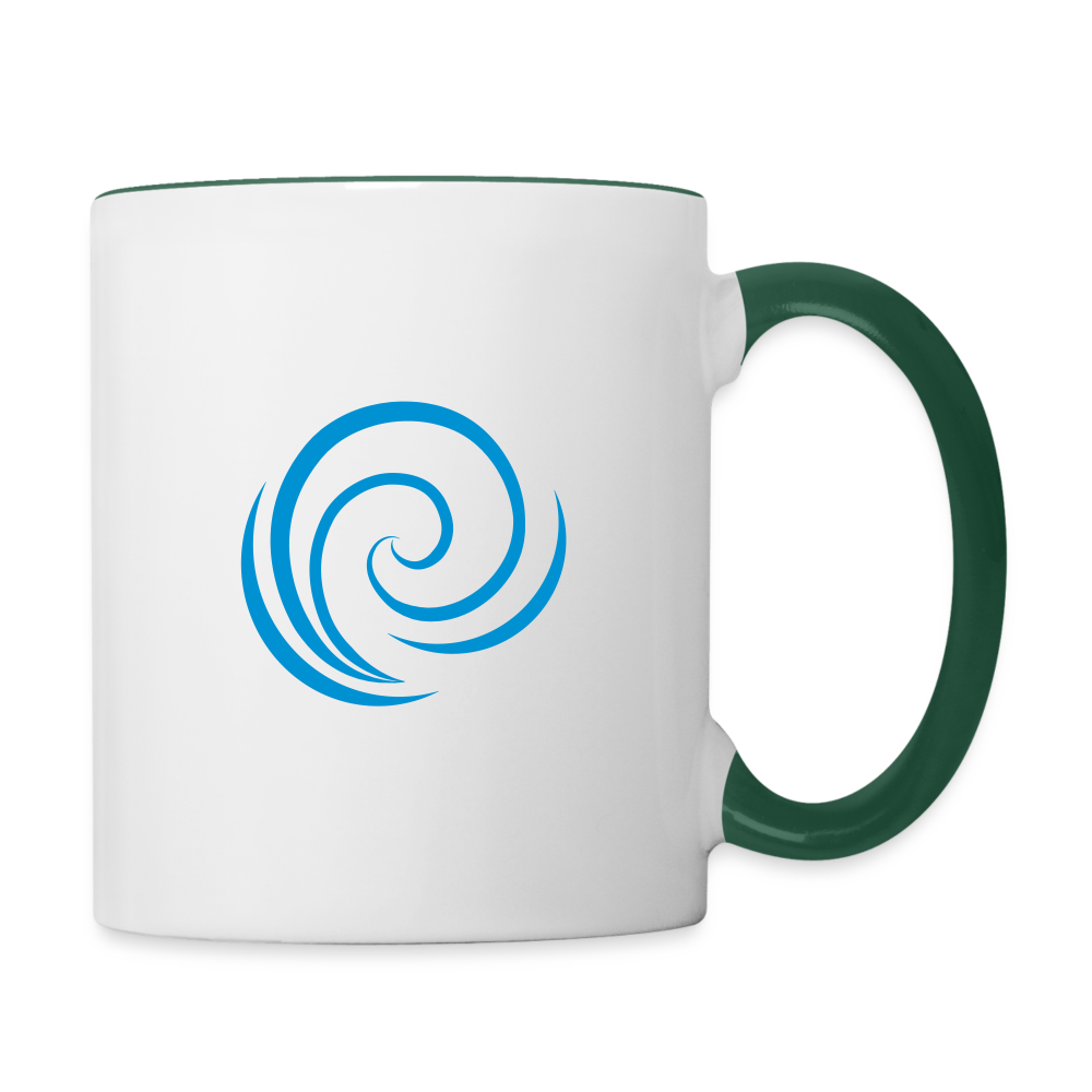 Tasse zweifarbig - Weiß/Dunkelgrün