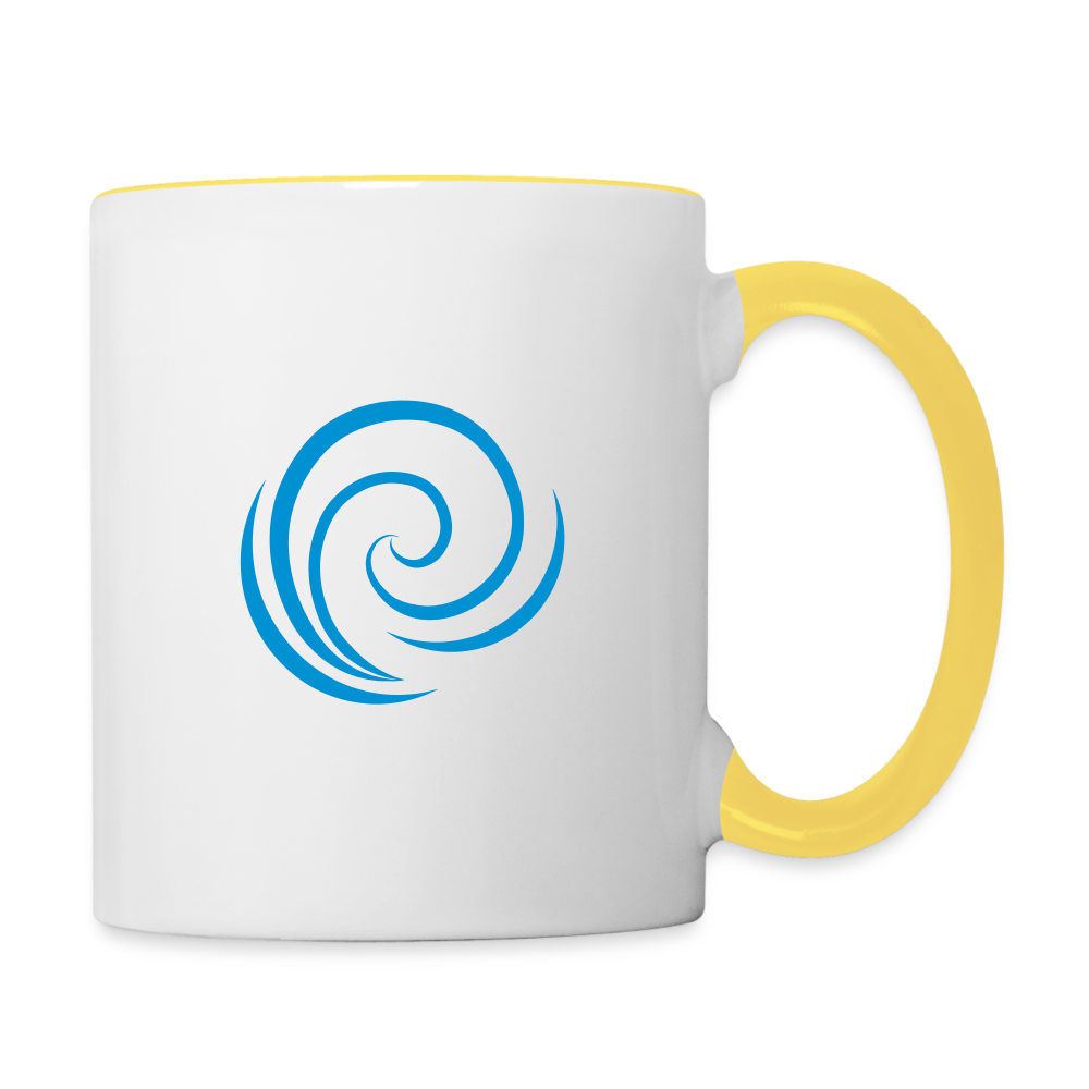 Tasse zweifarbig - Weiß/Gelb