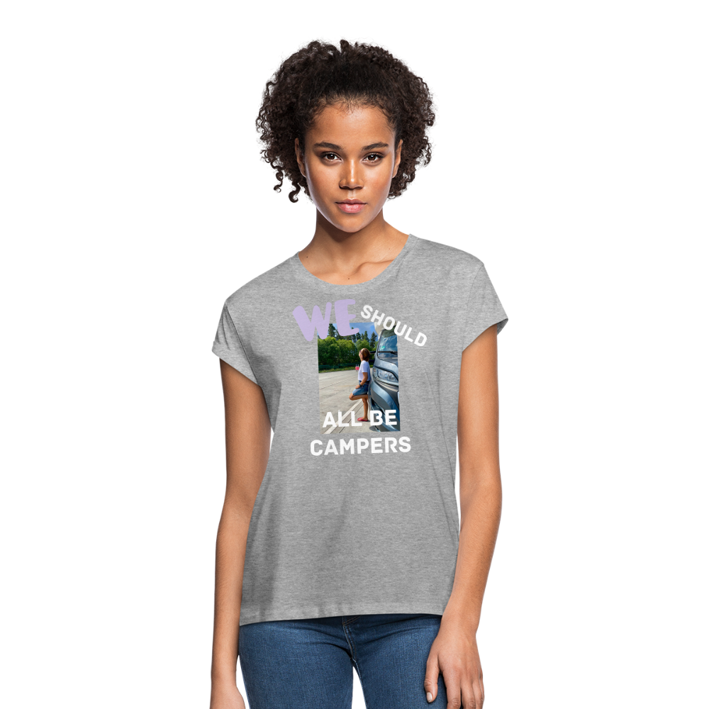 Frauen Oversize T-Shirt - Grau meliert
