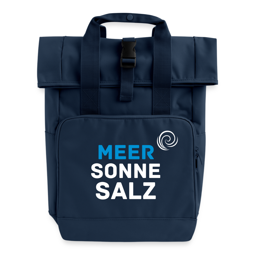 Rolltop Rucksack mit zwei Griffen - Navy