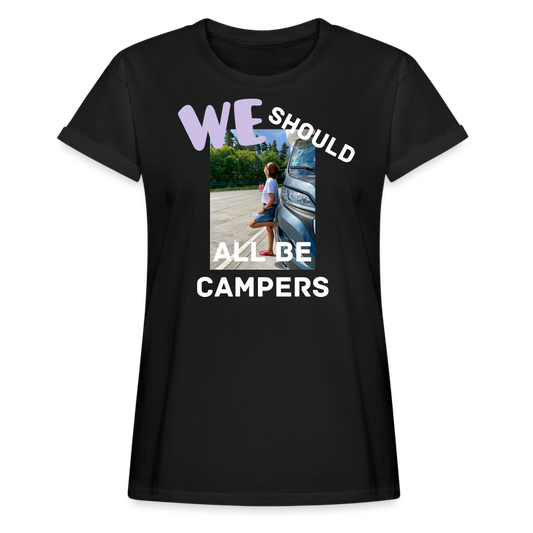 Frauen Oversize T-Shirt - Schwarz